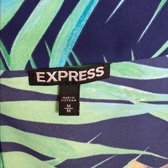 Express Tropical Palm Print Tank Top - Picture 7 of 8